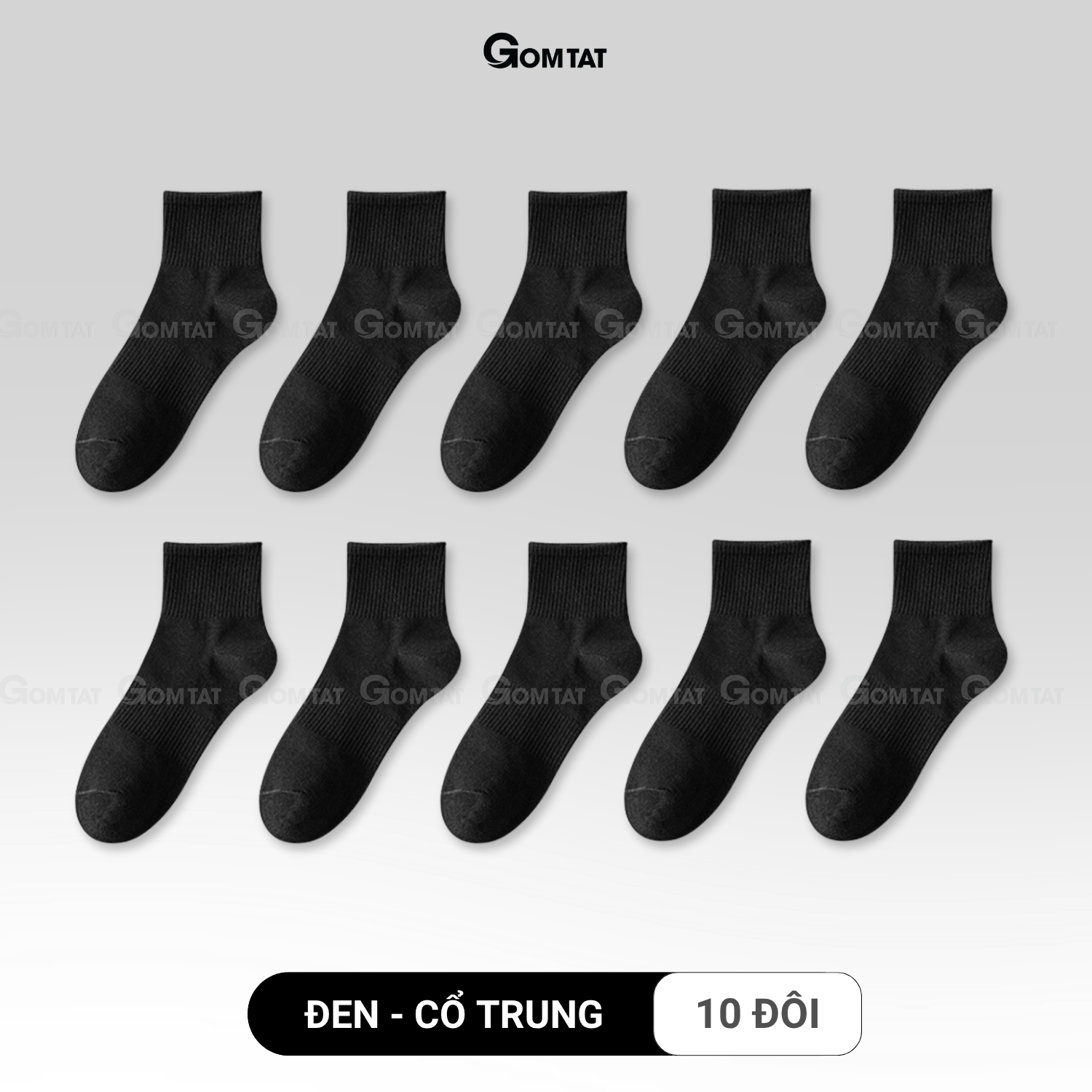 Combo tất trơn cổ cao/trung/ngắn GOMTAT, tất thể thao basic chất cotton thoáng khí - OAS-1704_thumbnail_18