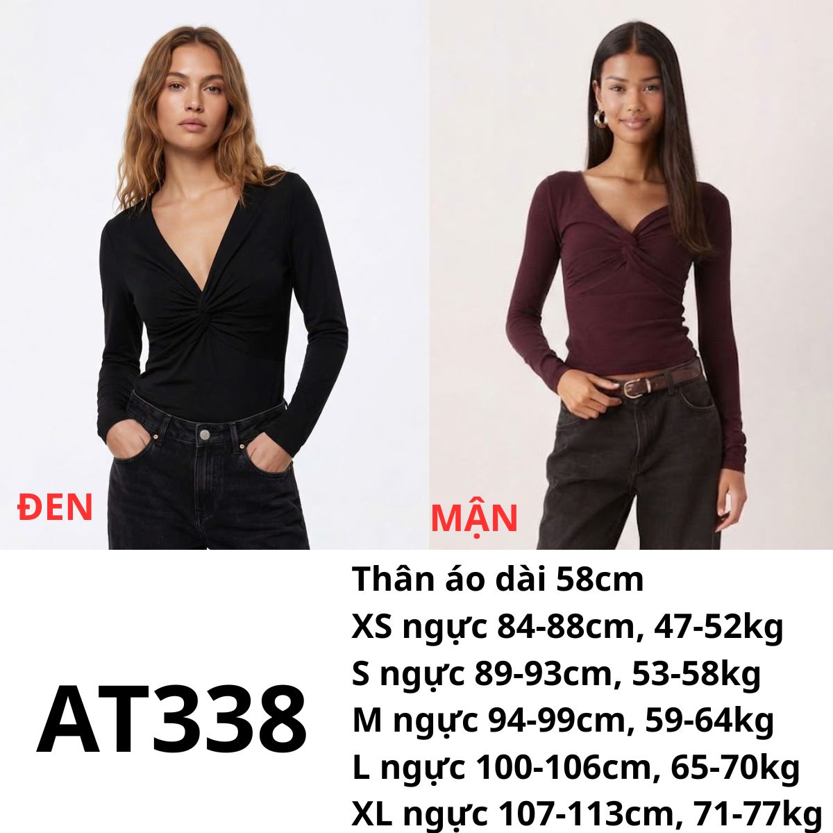 AT338- Áo thun TD xoắn ngực