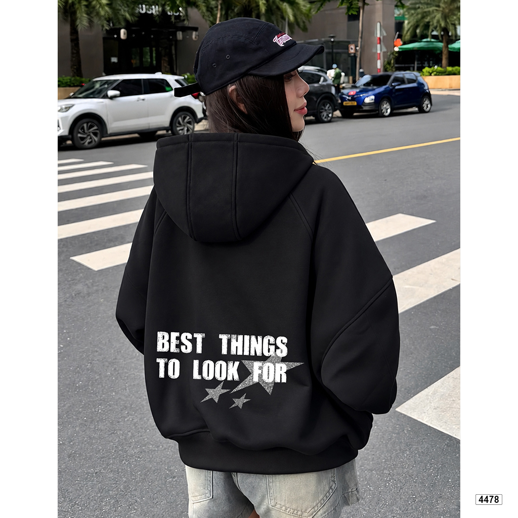 Áo hoodie zip Miucho form rộng basic nỉ 2 da in mix 4480_thumbnail_2