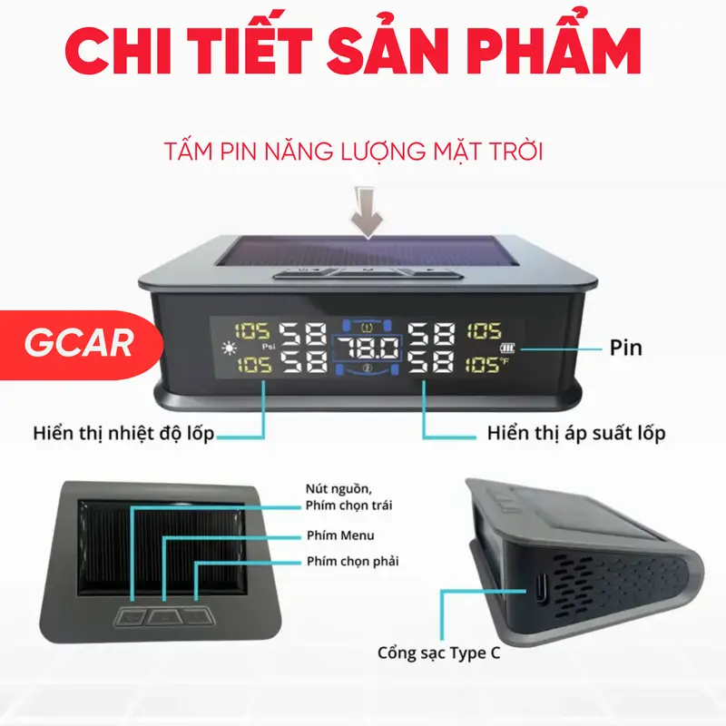 Cảm Biến Áp Suất Lốp Ô Tô TPMS Sạc NLMT Lõi Đồng_thumbnail_11
