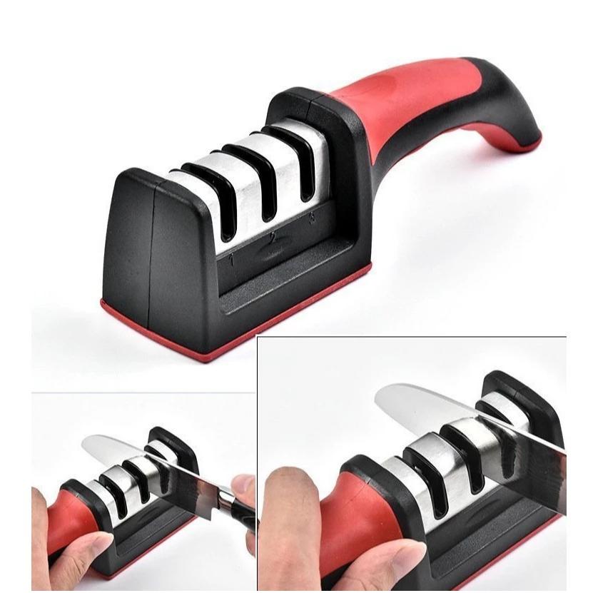 Dụng cụ mài dao kéo cầm tay 3 cấp độ mài thô mịn bén tay cầm tiện lợi an toàn