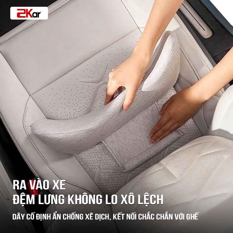 Bộ Gối Tựa Đầu Và Lưng Dưới Ô Tô 2Kar CloudFeel – Thiết Kế Công Thái Học, Êm Ái, Chống Đau Mỏi Cột Sống_thumbnail_9