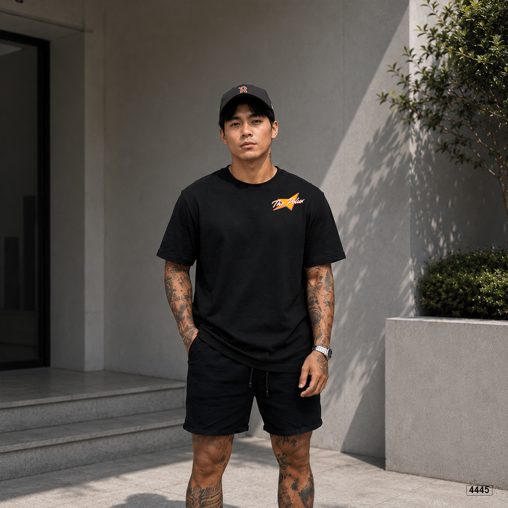 Áo thun nam form rộng logo sao đường phố Polux 4445_thumbnail_5