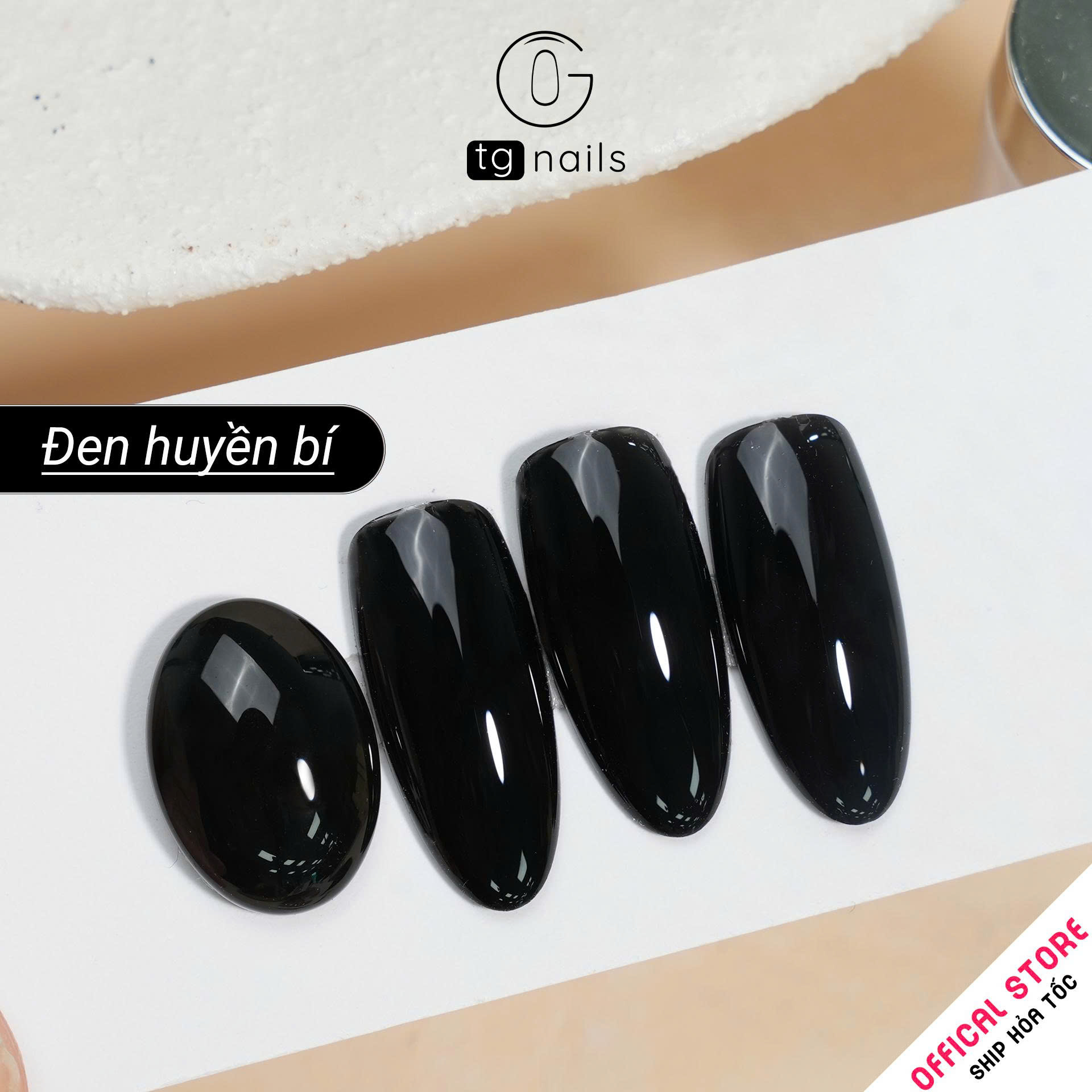 Sơn gel màu Đen TG cọ tròn chai 10g_thumbnail_2
