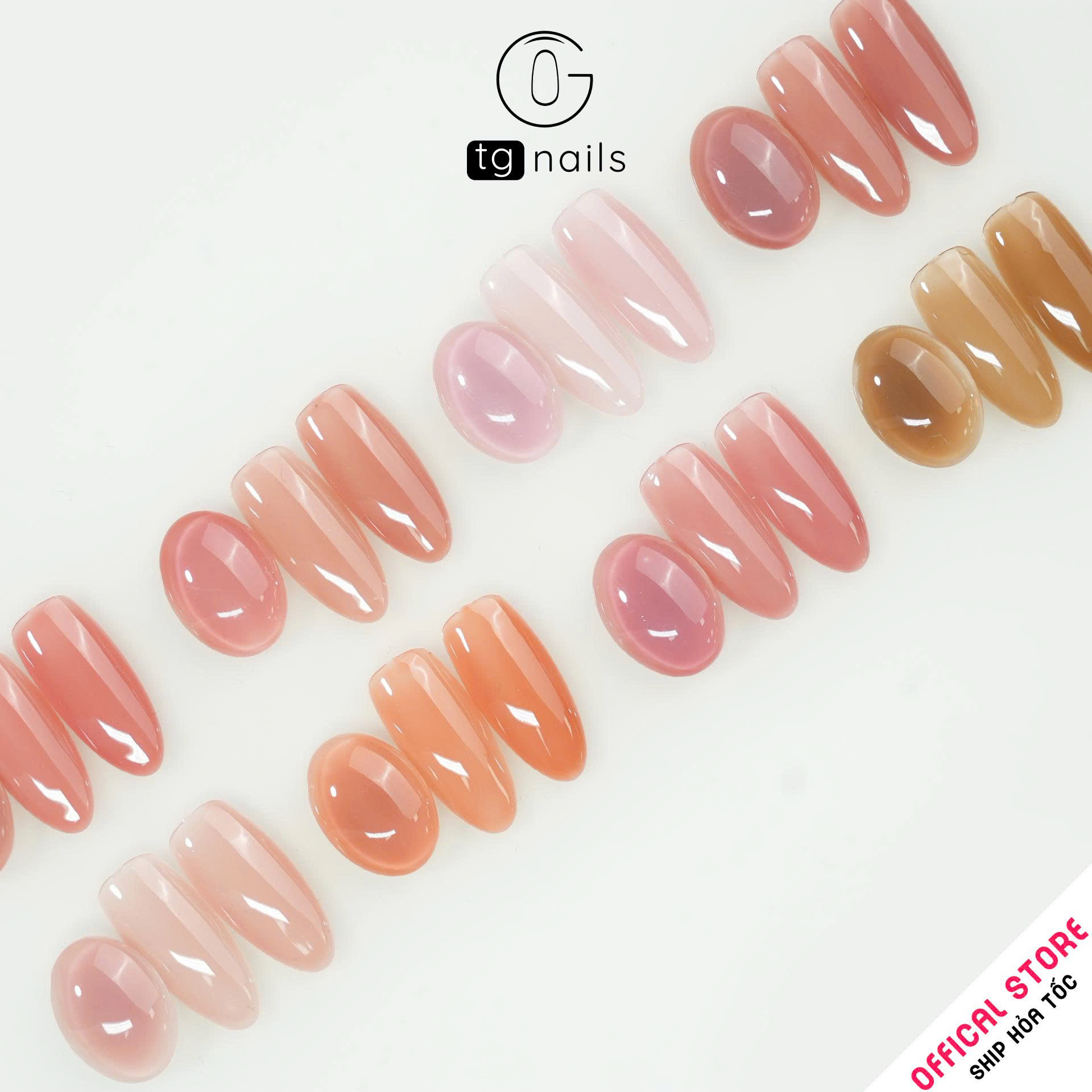 Combo 8 màu Thạch Hồng đục TG Nails kèm bảng màu_thumbnail_12