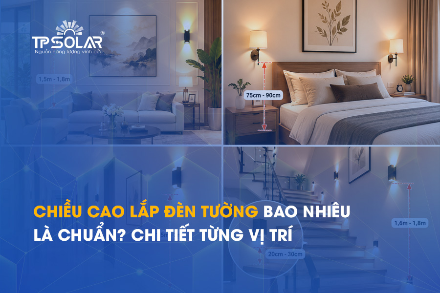 Chiều cao lắp đèn tường bao nhiêu là chuẩn? Chi tiết từng vị trí