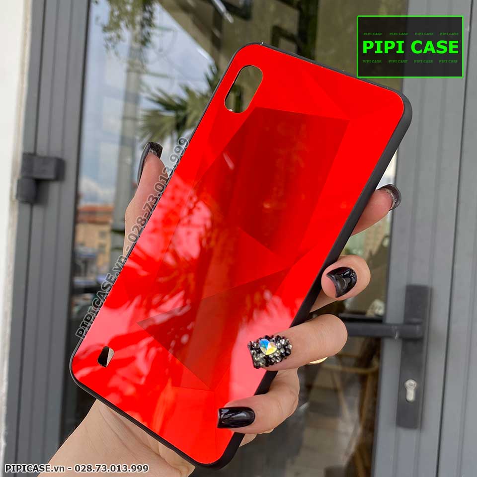 Ốp Lưng Samsung A10 - Kim Cương 6D - Đỏ_thumbnail_4