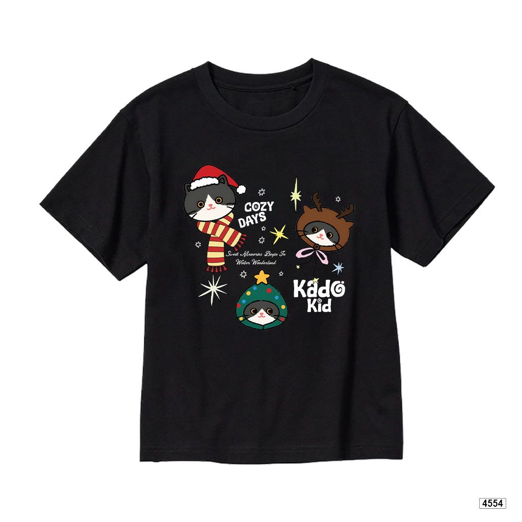 Áo thun bé gái form rộng noel mèo xinh Kado 4554_thumbnail_8