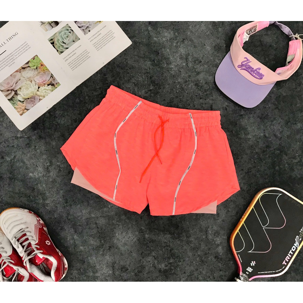 Quần Đùi Thể Thao Tập Gym Chạy Bộ Nữ Yumiisportswear Boxer 2Lớp Chạy Sọc Dáng Rộng Kèm Quần Bảo Hộ Chống Lộ Lưng Cao_thumbnail_3