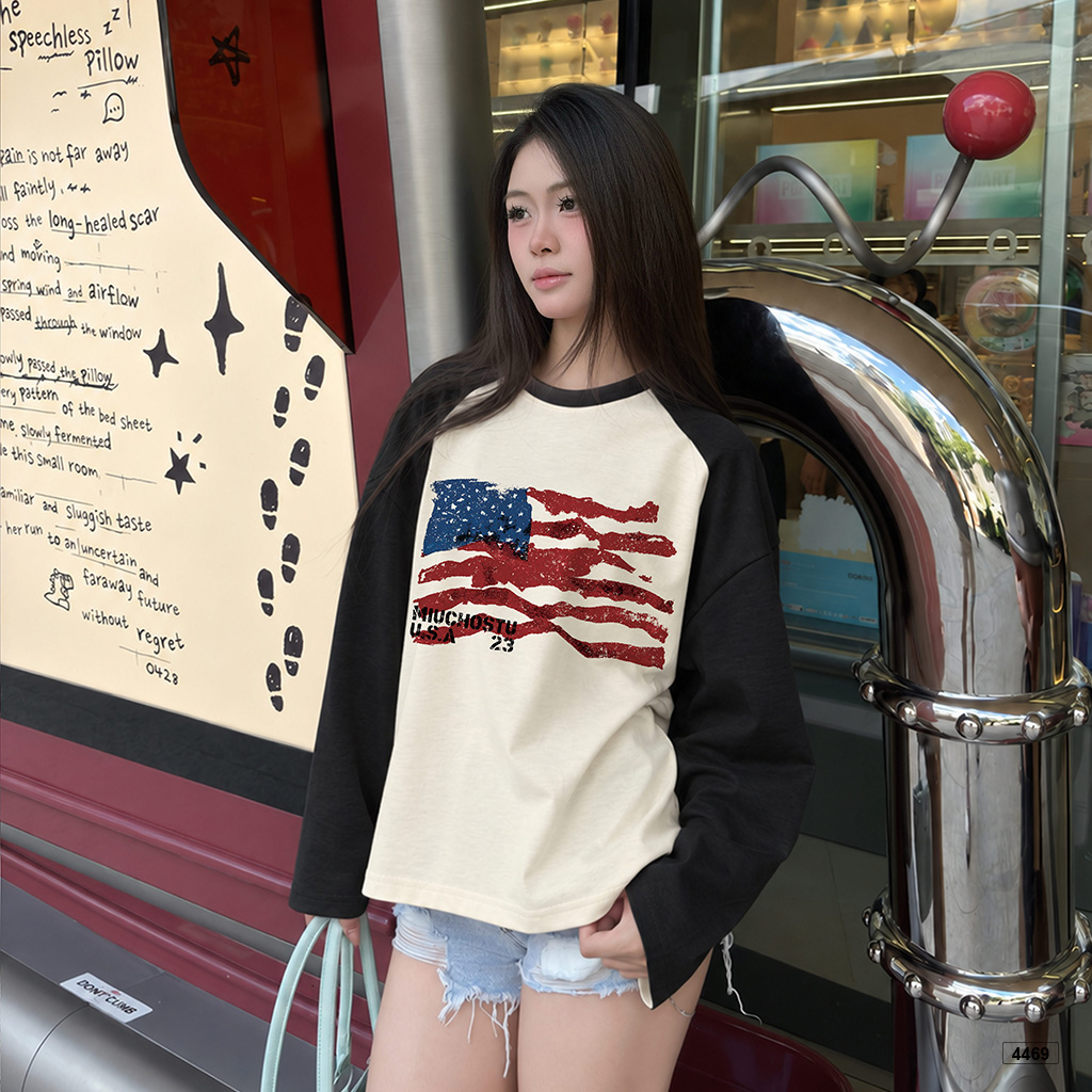 Áo thun form boxy Miucho cotton xược thoáng mát 4469_thumbnail_2