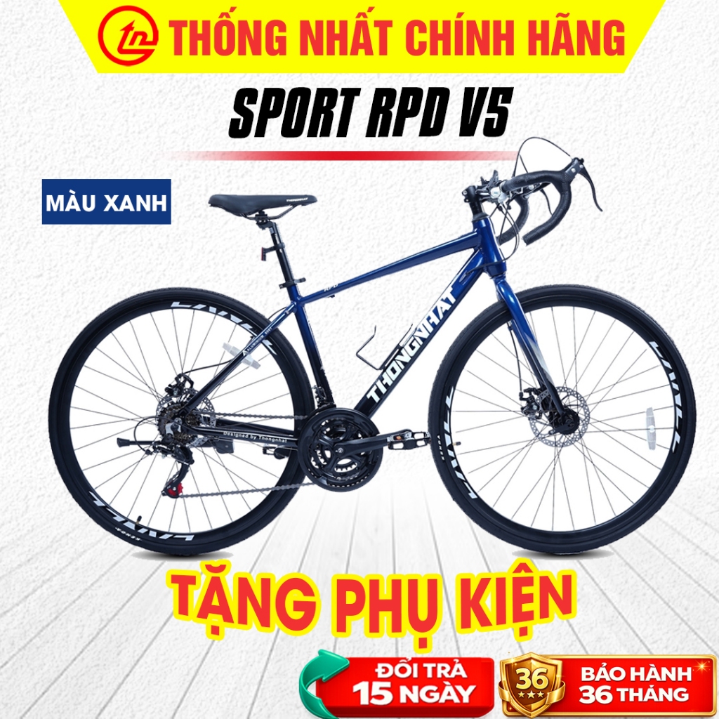 Xe Đạp Đua Thống Nhất RPD V5 Khung Nhôm Cao Cấp - Bộ Chuyển Động Shimano 24 Tốc Độ - Tặng Đầy Đủ Phụ Kiện