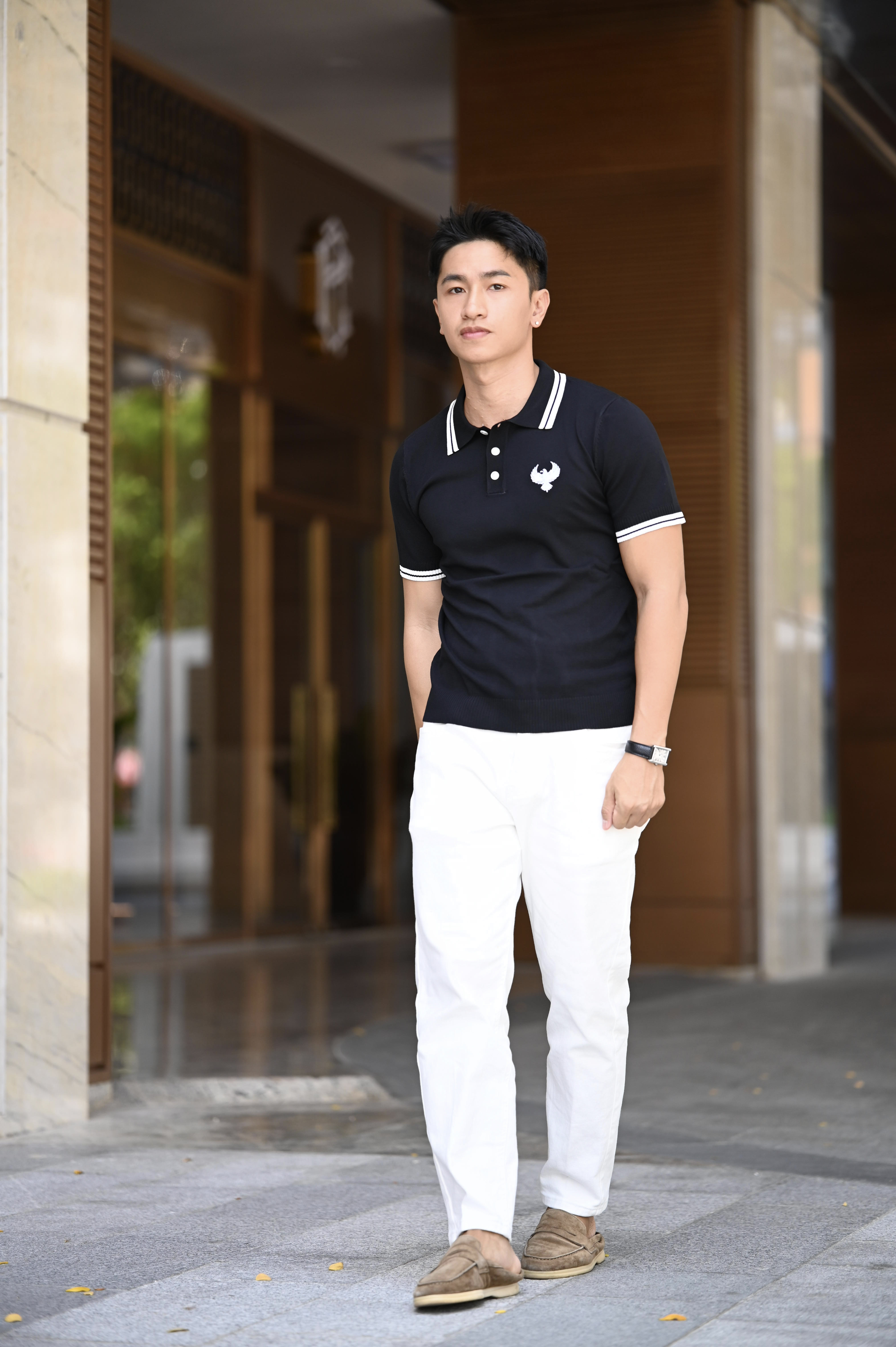 PB5 - Áo Polo Nam Mùa Hè Cổ Ve Lật Tay Ngắn Thêu Họa Tiết Thời Trang_thumbnail_10