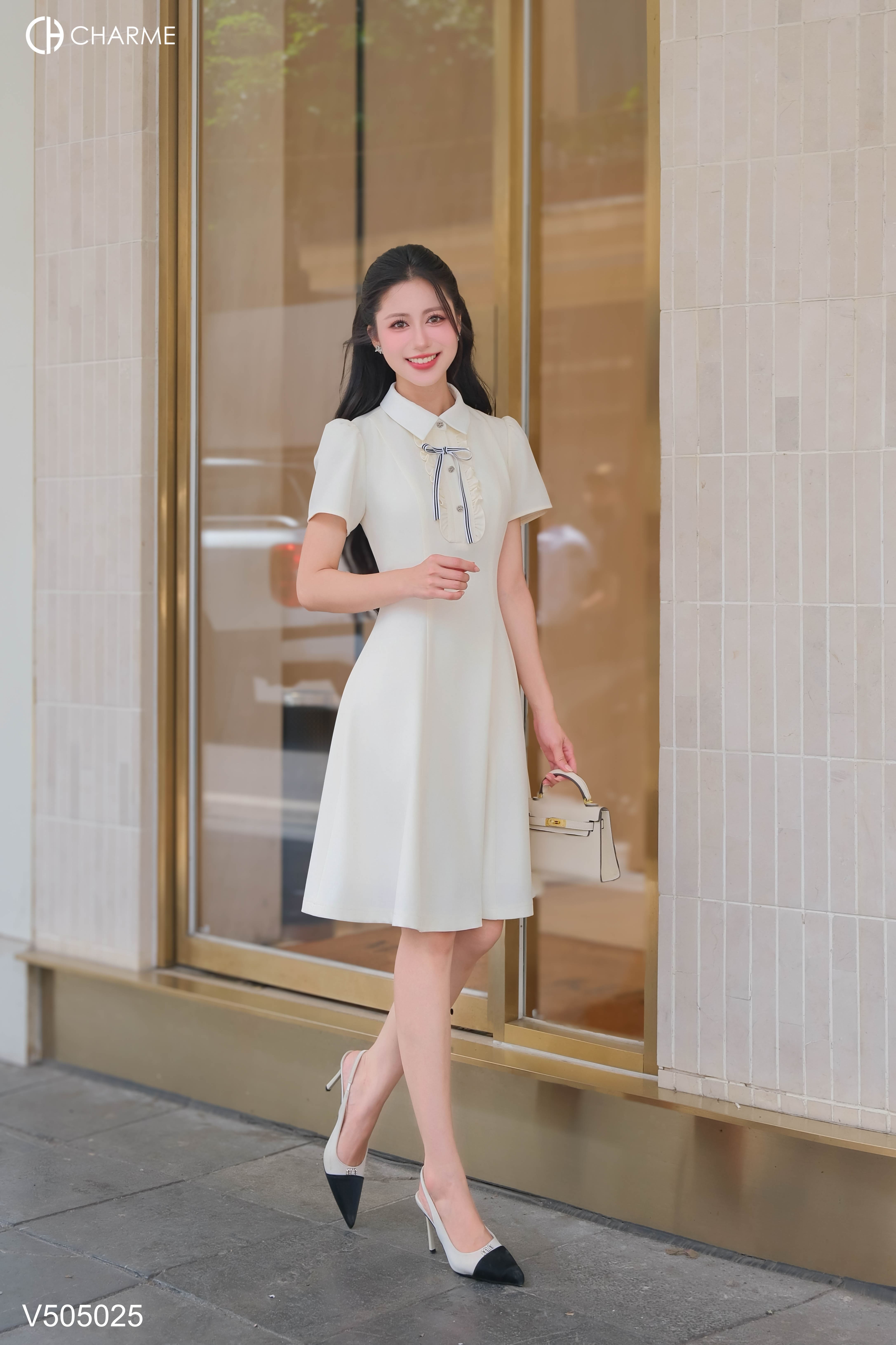 Váy ngắn tay ngực bèo 505025