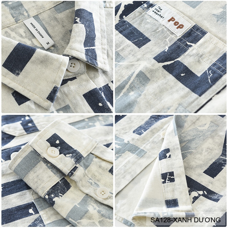 SA128 - Áo sơ mi nam dài tay họa tiết chữ nghệ thuật phong cách Nhật Bản, chất cotton mềm mại, form rộng rãi_thumbnail_5