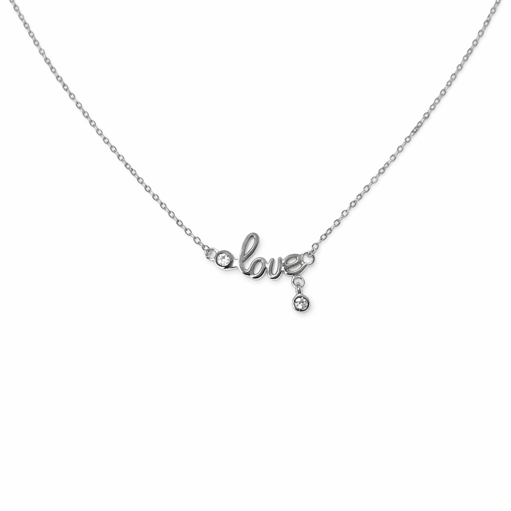 Vòng Cổ Nữ Chữ Love Đính Đá Bạc S925 – Trẻ Trung & Ý Nghĩa DCS046_thumbnail_1