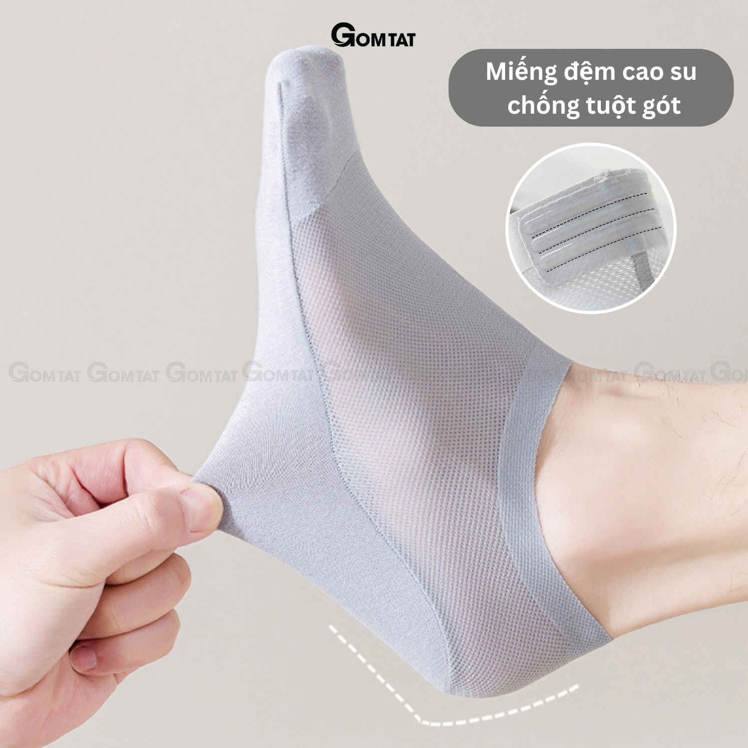 Combo 6 đôi tất nam đi giày lười GOMTAT, có đệm silicon chống tuột gót, mặt lưới thoáng khí HAILUOI-PO-3019_thumbnail_11