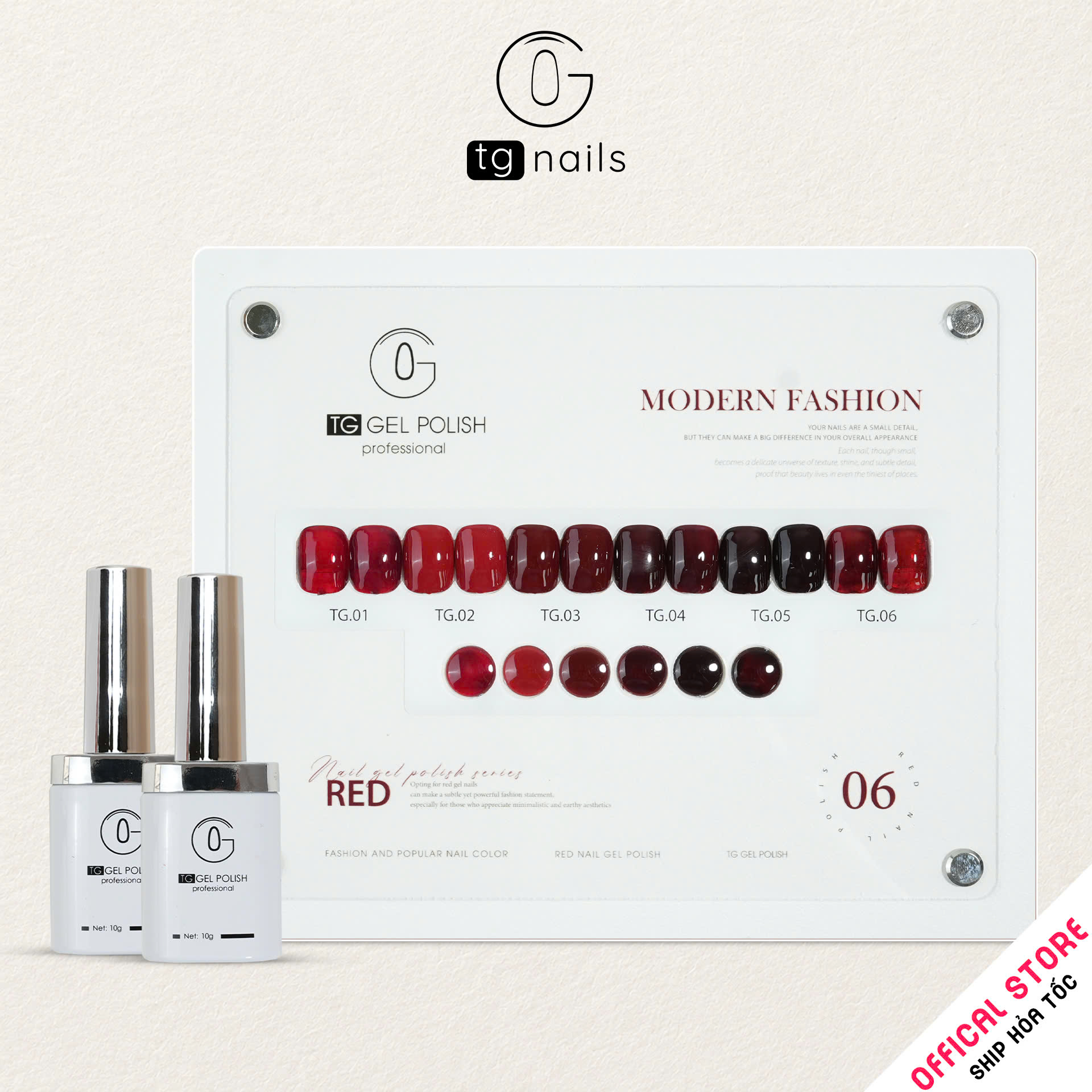 ComBo 6 màu Đỏ TG Nails kèm bảng màu_thumbnail_1