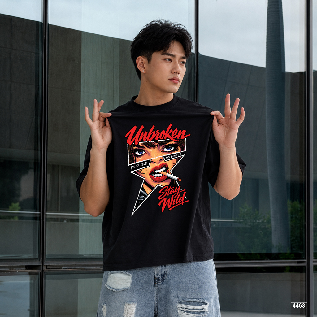 Áo thun nam form rộng streetwear thoáng mát Polux 4463_thumbnail_2