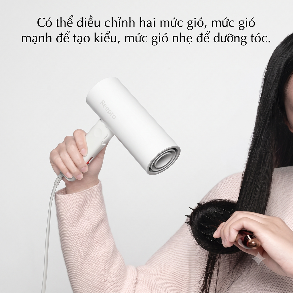 Máy Sấy Tóc Mini Gấp Gọn Ion Âm Reepro RP-HC04 1300W_thumbnail_8