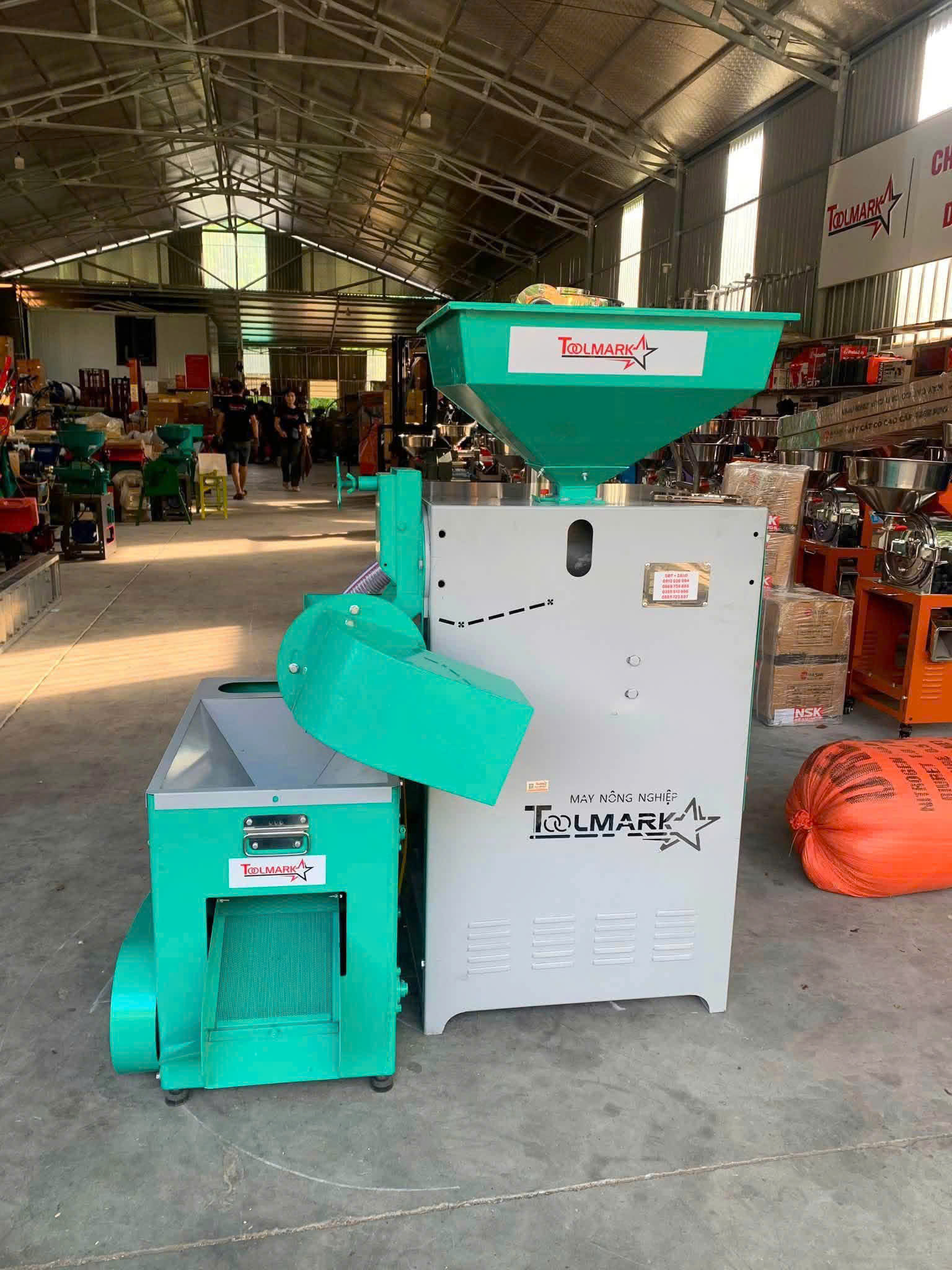 DÀN MÁY XÁT GẠO CÔNG NGHIỆP TẦM TRUNG + MOTOR 11KW
