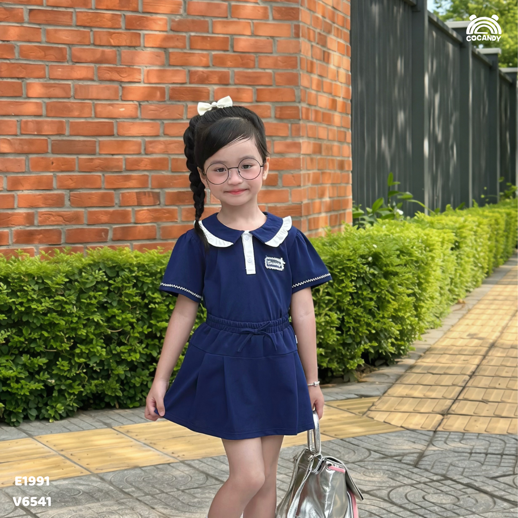 Áo cộc polo XANH THAN cổ phối bèo tag CCD_thumbnail_3