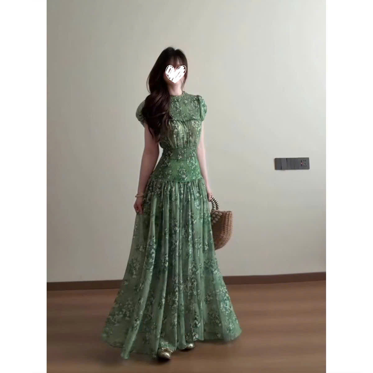MS XM2504547: Đầm Maxi Voan Hoa Xanh Nhạt_thumbnail_2