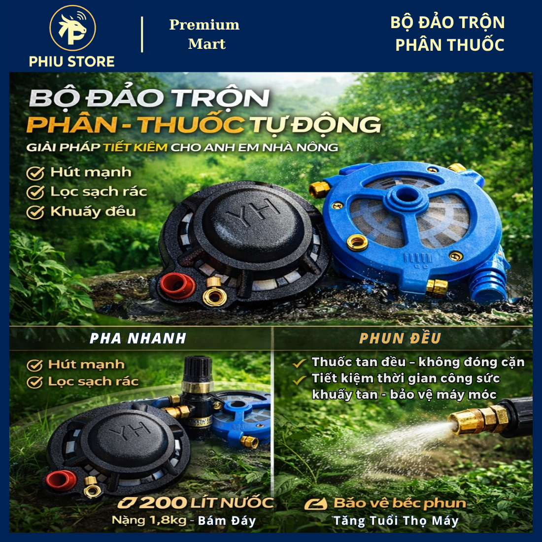 Bộ Đảo Thuốc Trừ Sâu / Khuấy Phân Bón