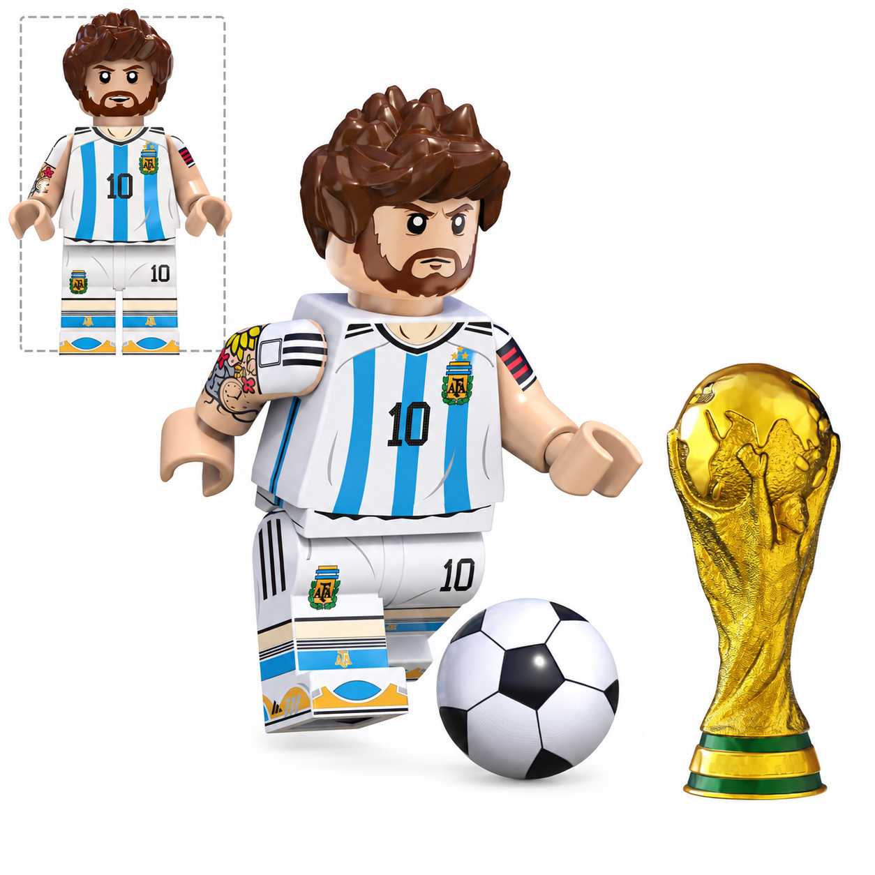 Cầu thủ bóng đá VIP Huyền Thoại Sân Cỏ Tặng Kèm Cúp, Đế Trưng Bày, Bóng Đá, Mini Figure Siêu Đẹp_thumbnail_33
