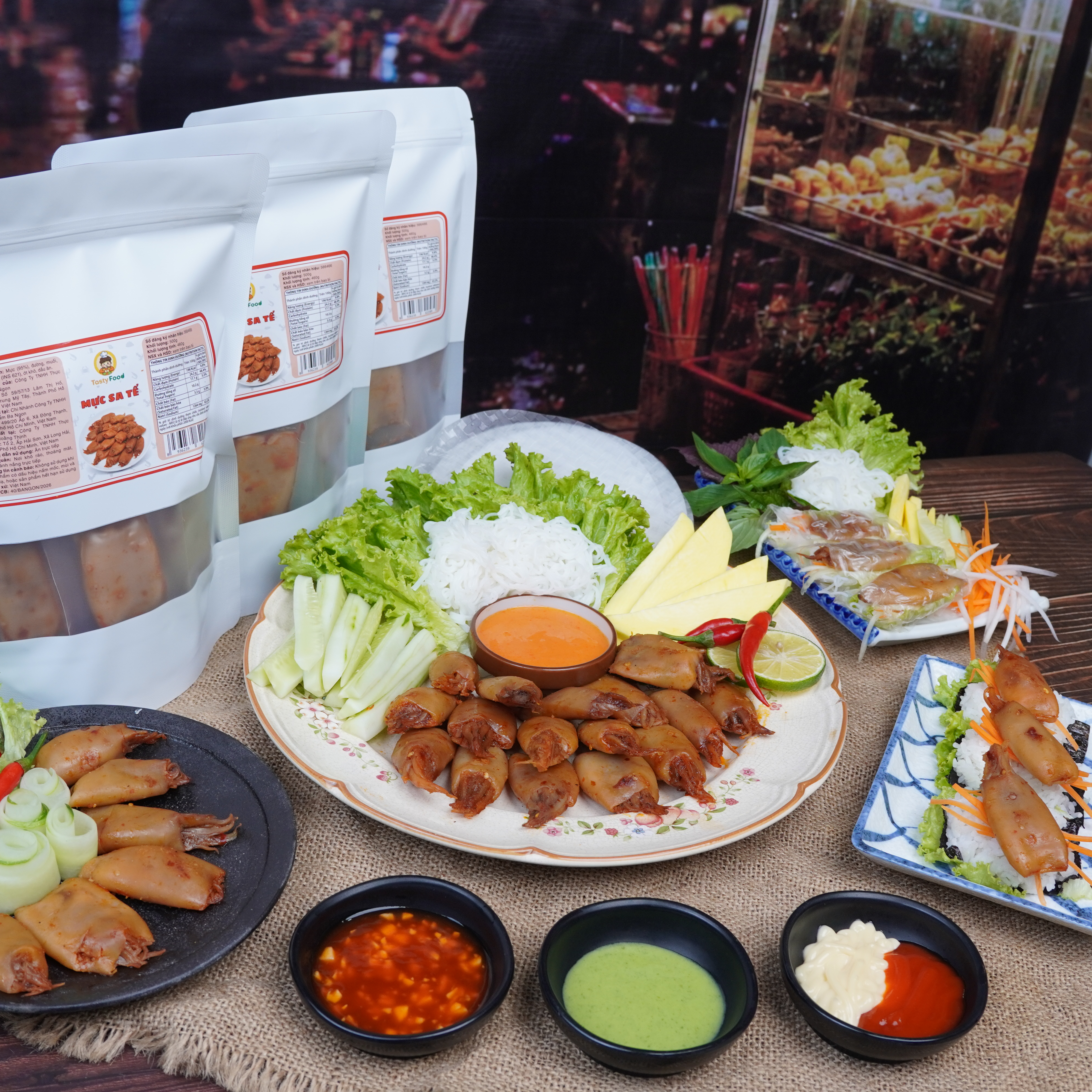 Mực Sa Tế Tasty - Túi zip 500g