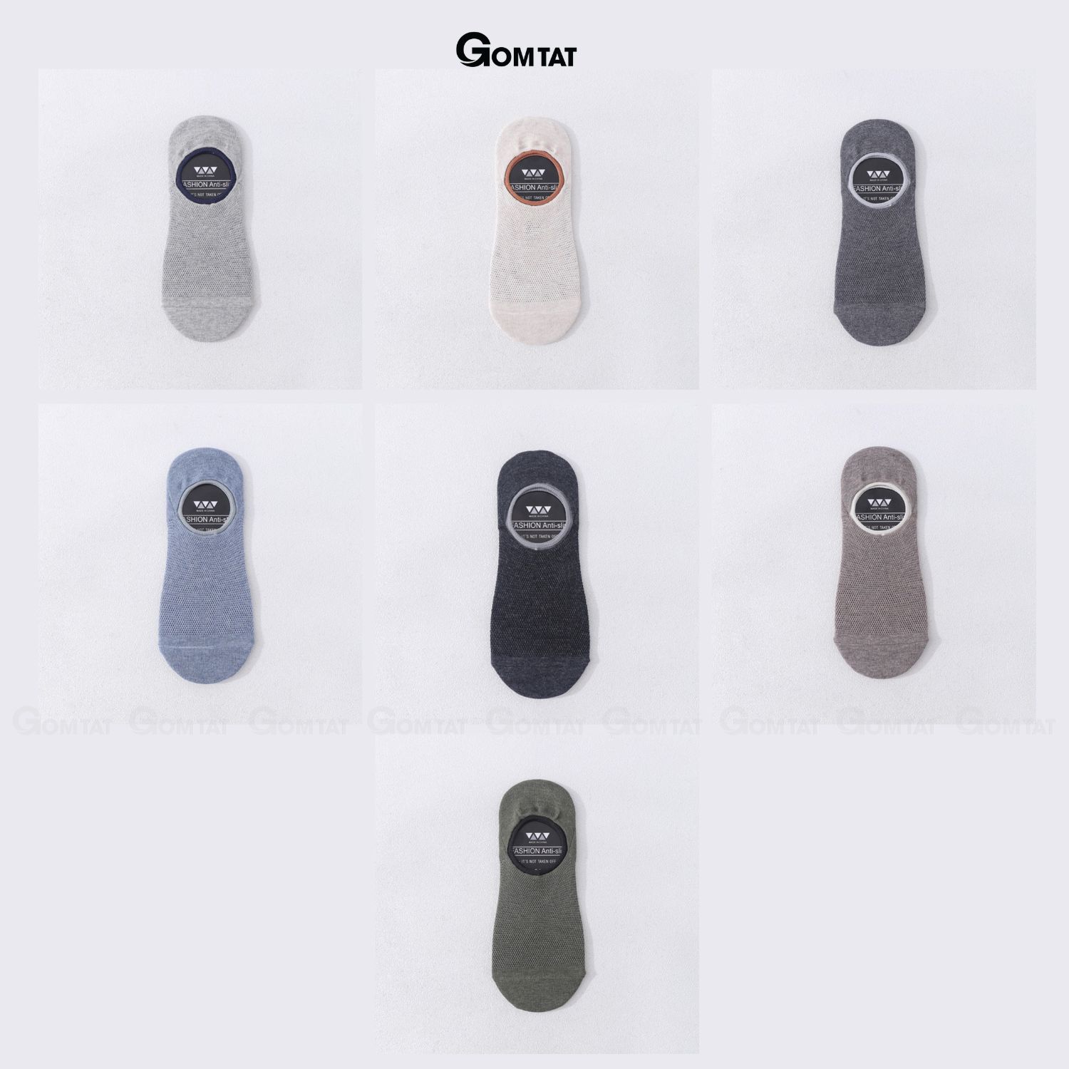 Combo 7 đôi tất lười nam chống tuột gót GOMTAT, vớ lười nam mùa hè đi giày lười cao cấp - MIA-1402-CB7 MIA-1402_thumbnail_11