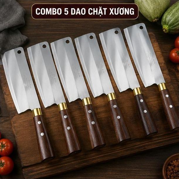 Dao xịn chặt xương loại lớn - nặng 600gram - thép trắng không gỉ Hà Anh, siêu bén_thumbnail_3