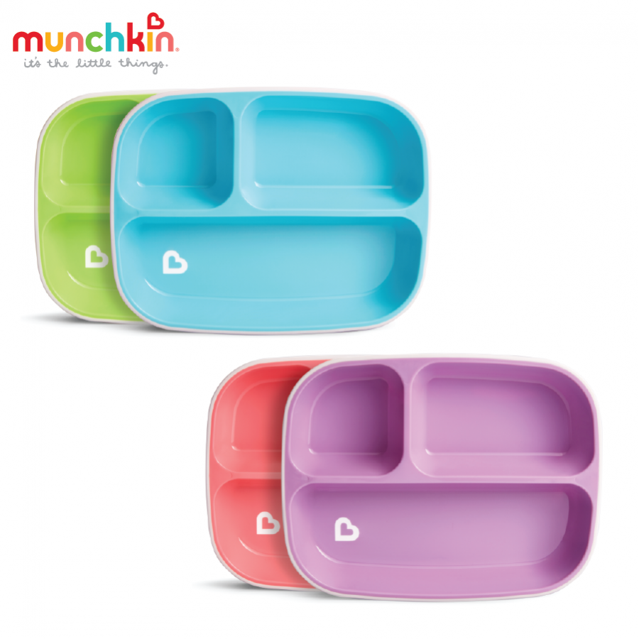 Bộ 2 dĩa chia ngăn chống trượt Munchkin
