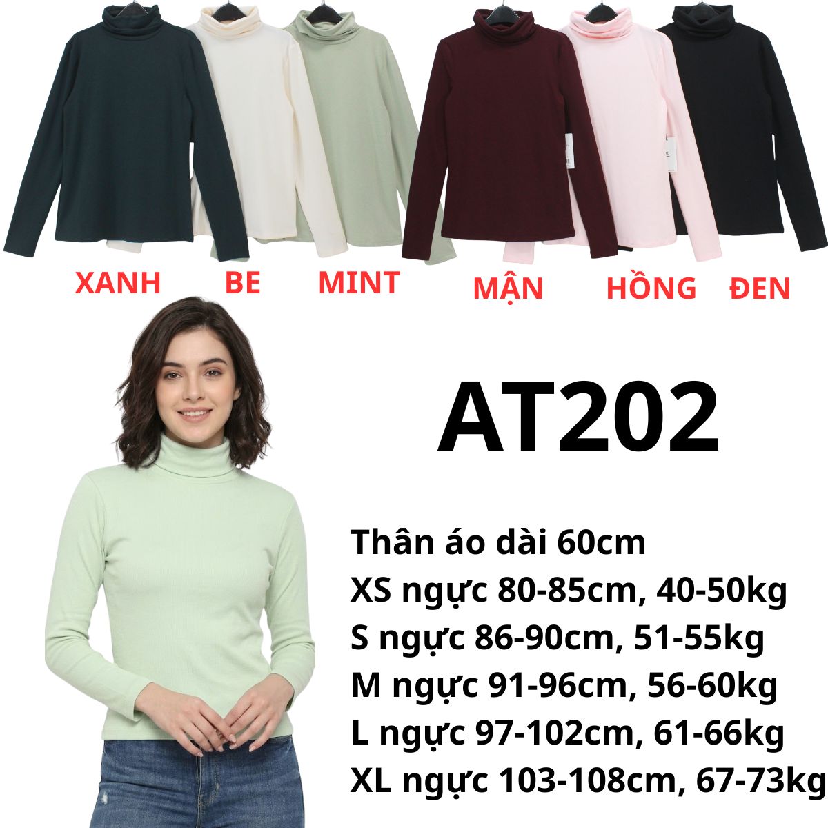 AT202- Áo TD cổ lọ