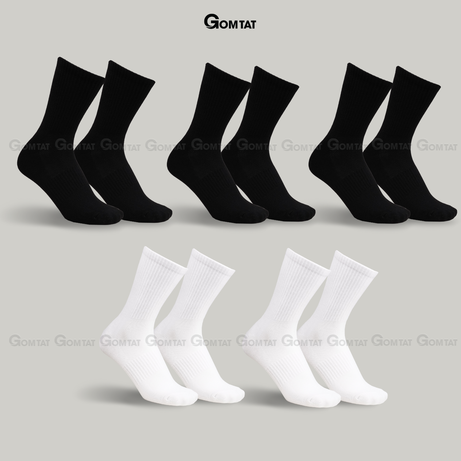 Combo tất nam nữ cổ cao GOMTAT thoáng khí, vớ trơn chất cotton khử mùi êm chân - PRI-2505_thumbnail_8