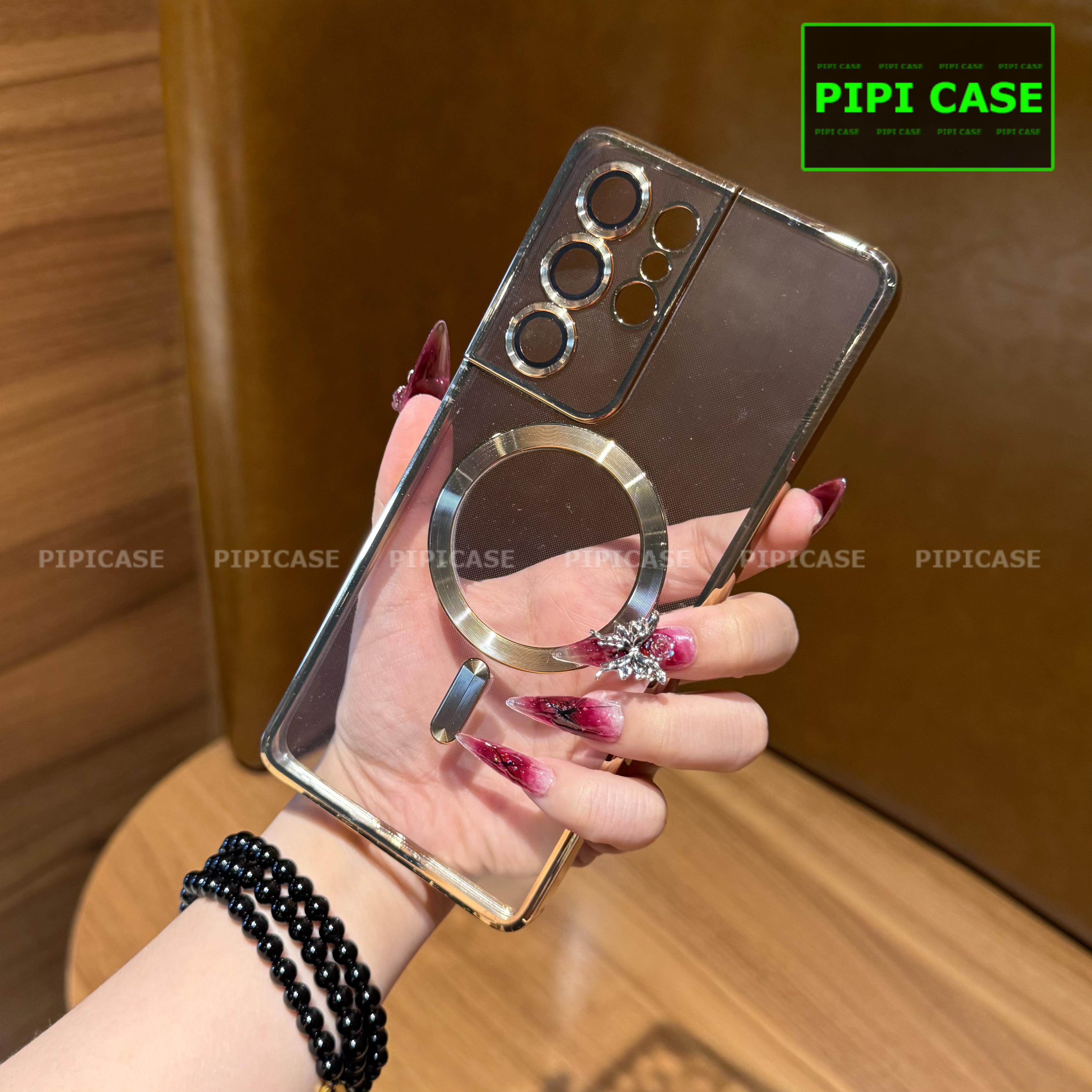 Ốp Lưng Samsung S21 Ultra 5G - Ticker - Vàng