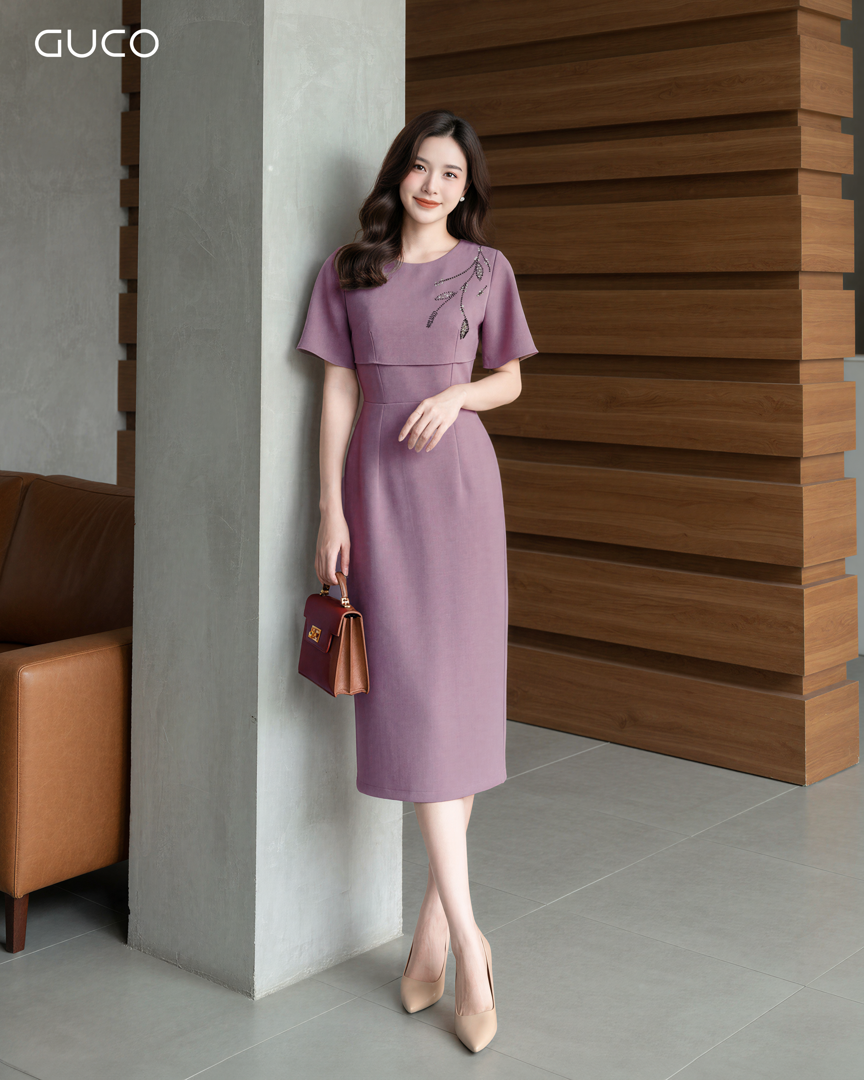 GUCO Đầm Body Tím Hồng Đính Đá Cao Cấp_thumbnail_1