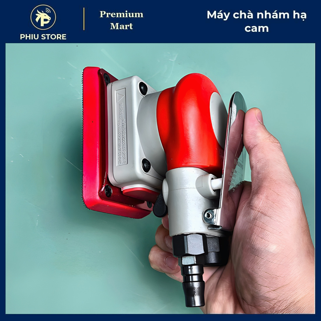 Máy chà nhám hạ cam, máy chà nhám hơi mini, máy đánh bóng xe ô tô, đế vuông 75x100mm, PHIU STORE_thumbnail_7