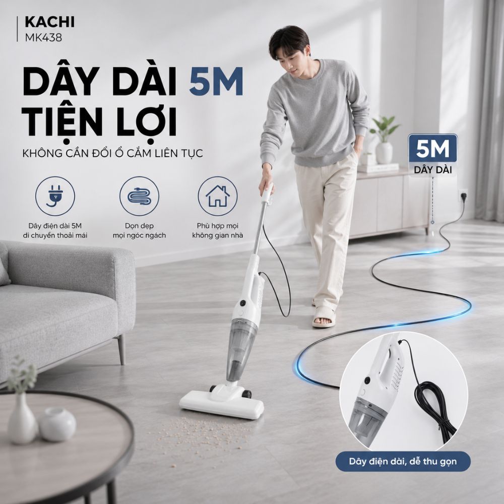 Máy Hút Bụi Cầm Tay Kachi MK438 600W - Lực Hút Mạnh Mẽ, Thiết Kế Linh Hoạt, Sạch Mọi Ngóc Ngách_thumbnail_4
