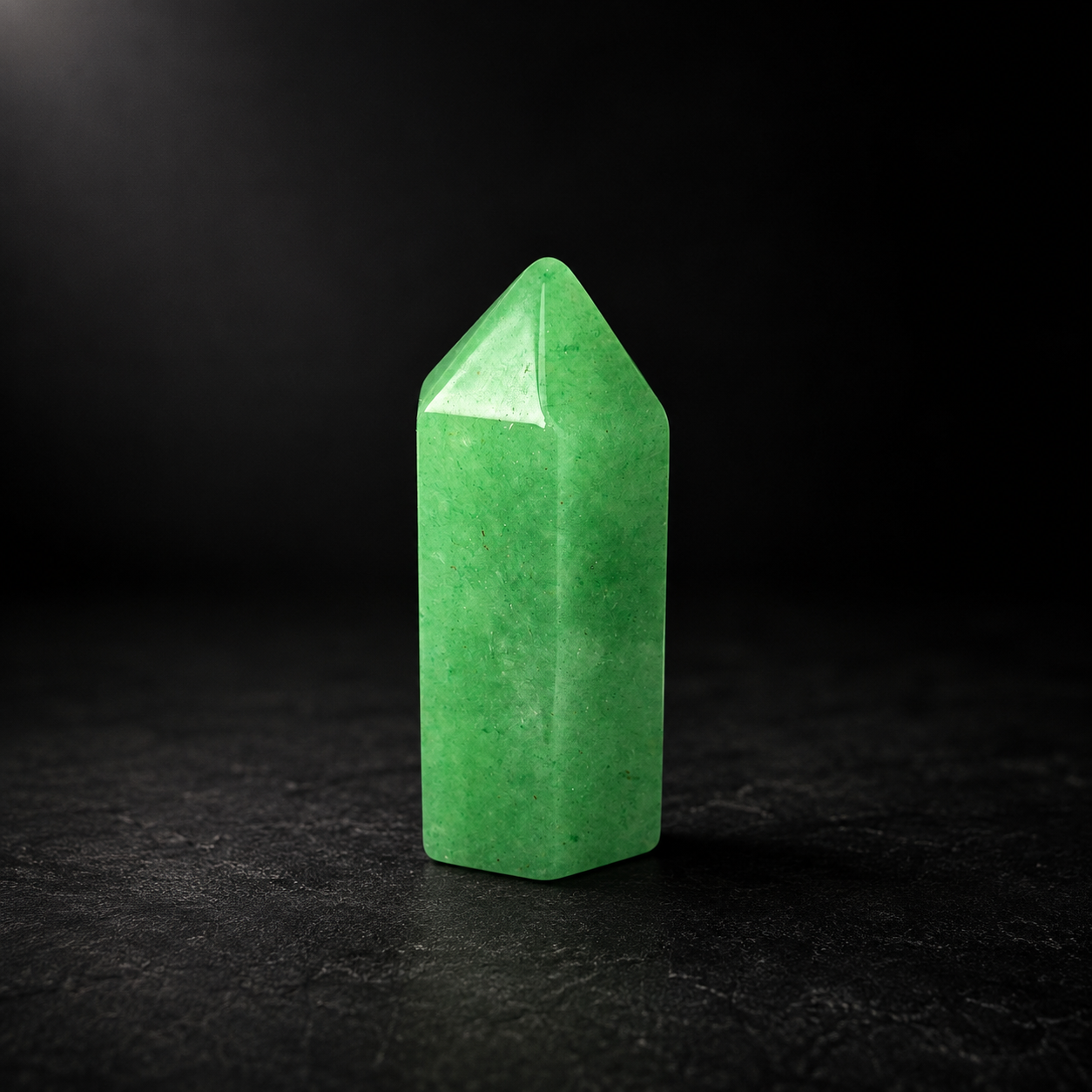 Trụ Đá Mài Bóng - Green Aventurine (Ngọc Đông Linh)