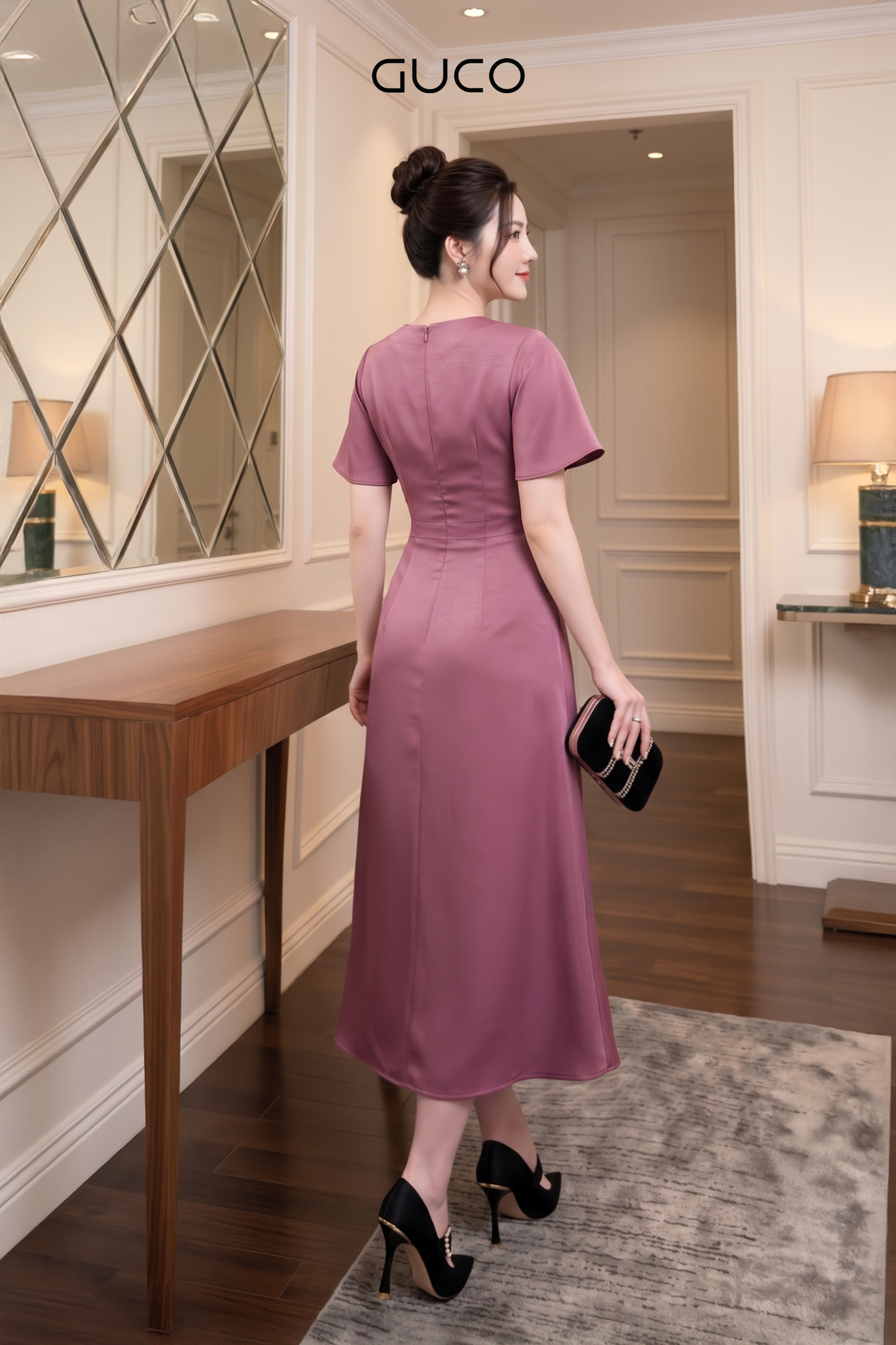 Đầm Dự Tiệc  Hồng Dáng Đuôi Cá Thanh Lịch - 5245_thumbnail_2
