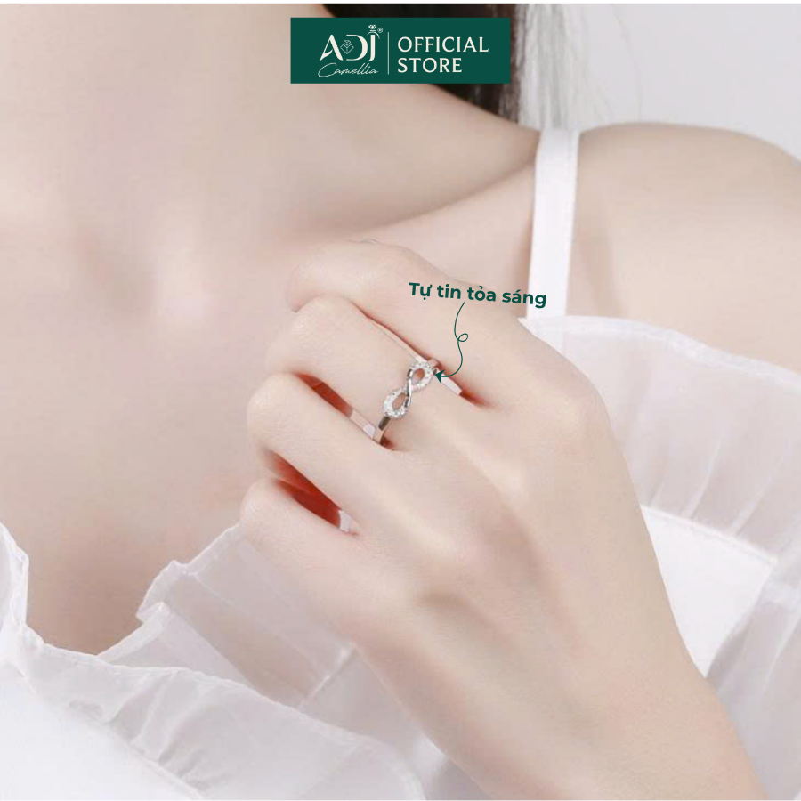 Nhẫn Bạc Nữ ADJ 925 Nhẫn Vô Cực Đính Đá CZ Phụ Kiện Trang Sức Nữ Cao Cấp SN15637AD_thumbnail_5