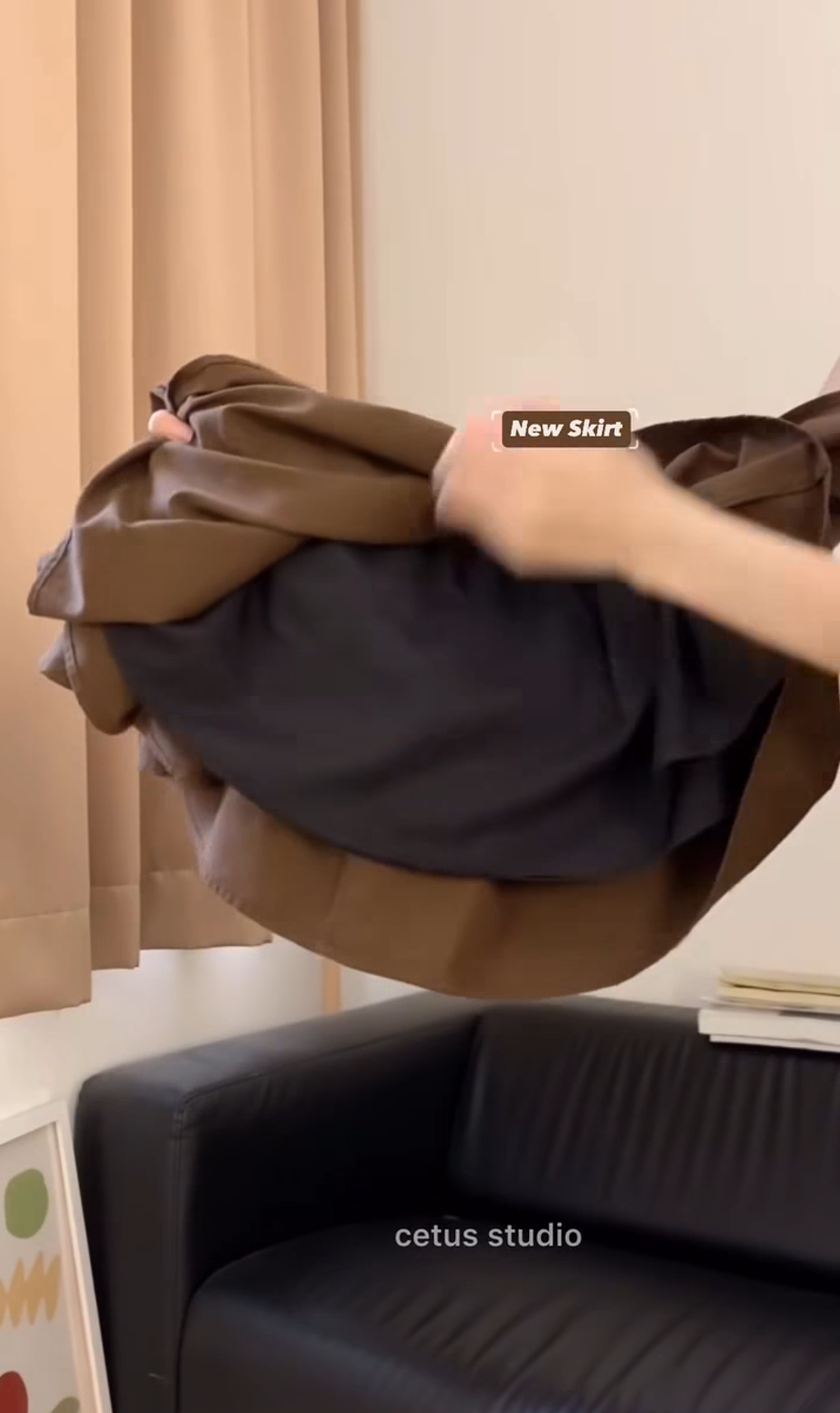 Váy ngắn thắt nơ 2 lớp 1370_thumbnail_3