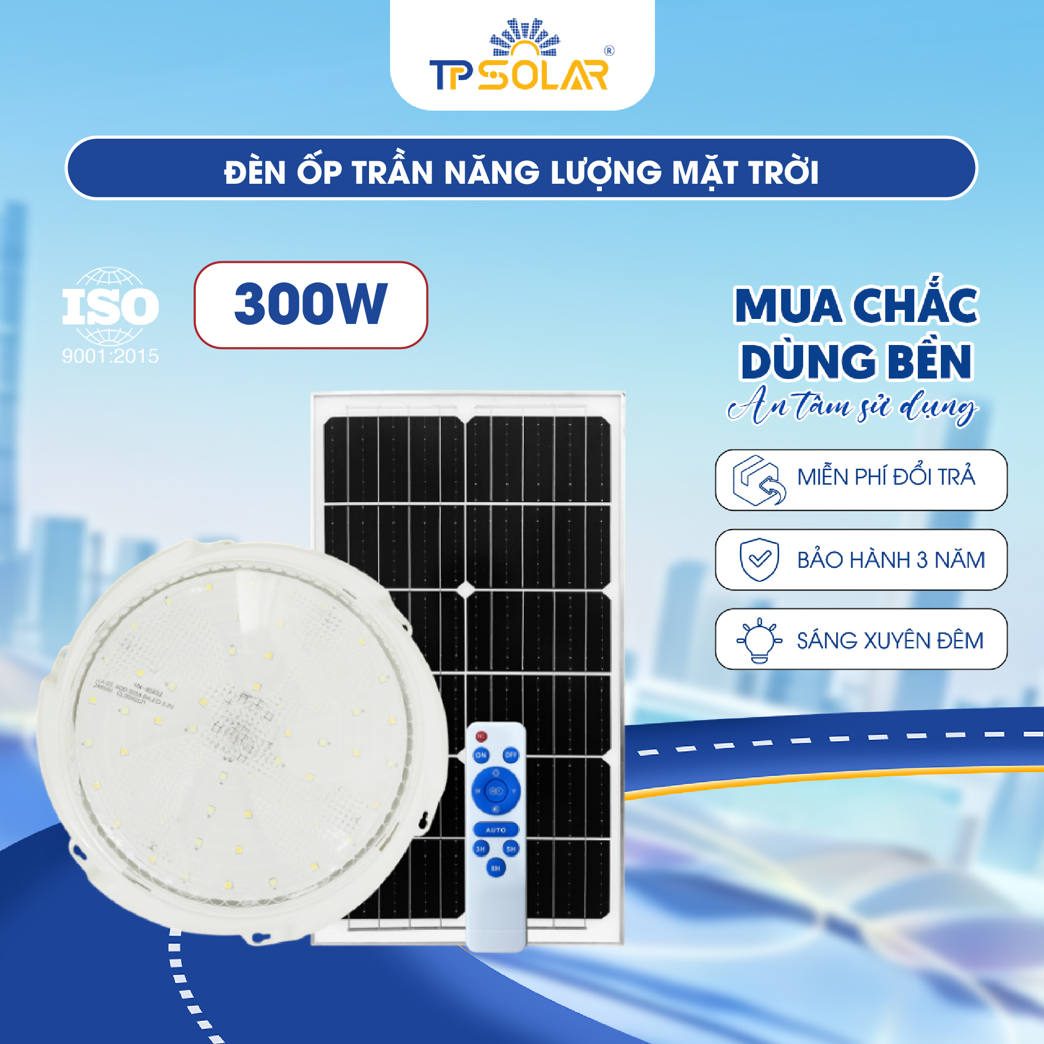 Đèn ốp trần năng lượng mặt trời TP SOLAR OT01