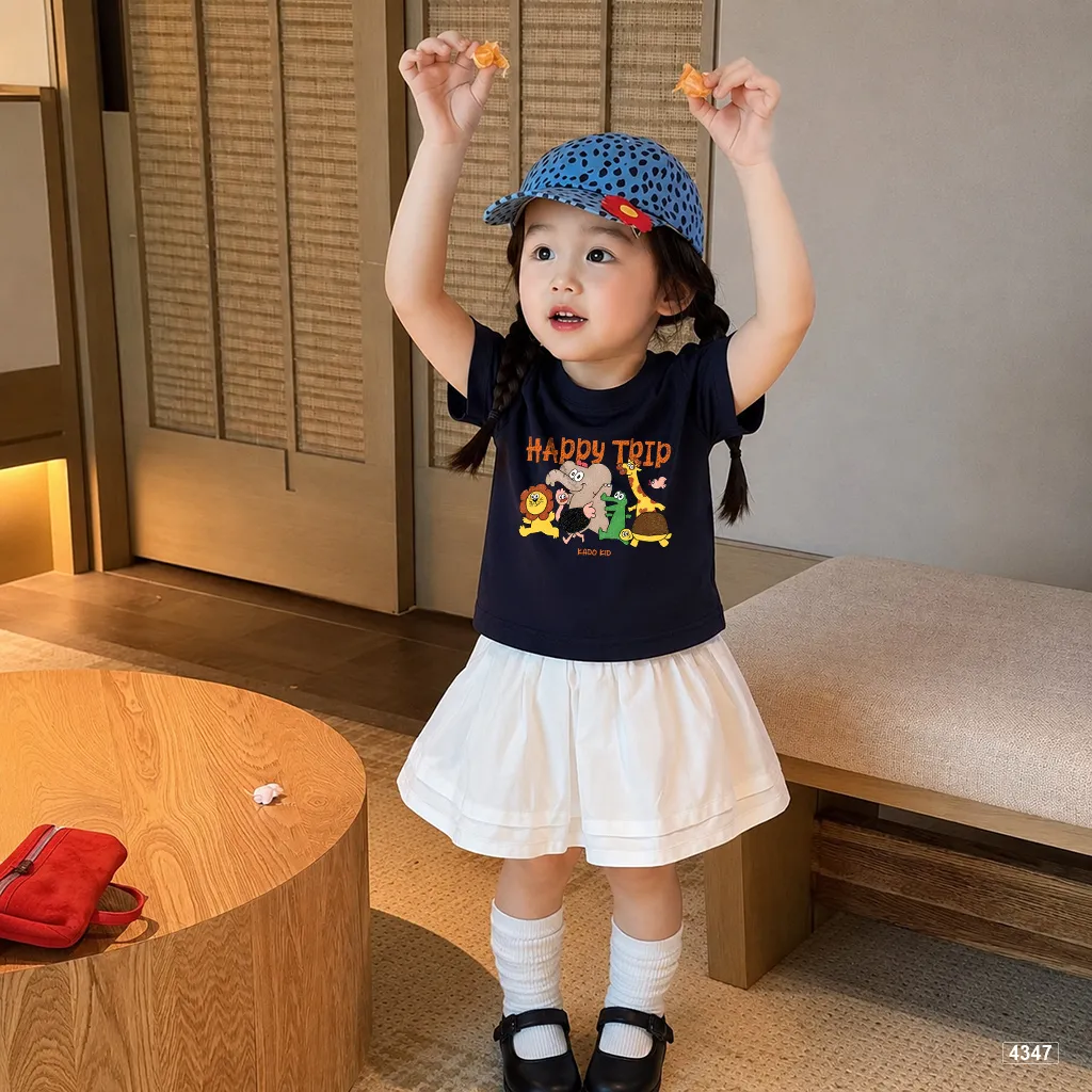 Áo thun bé trai bé gái form rộng Happy Trip Kado 4347_thumbnail_3