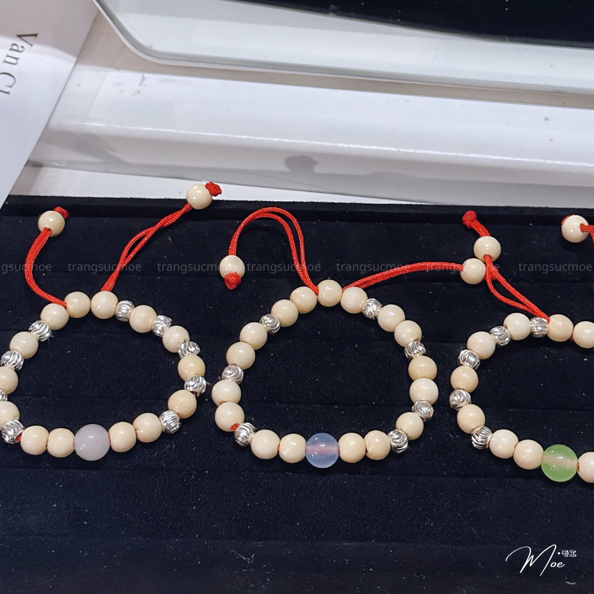 B76 - Vòng hổ phách bi bạc mix đá phong thủy theo mệnh_thumbnail_3