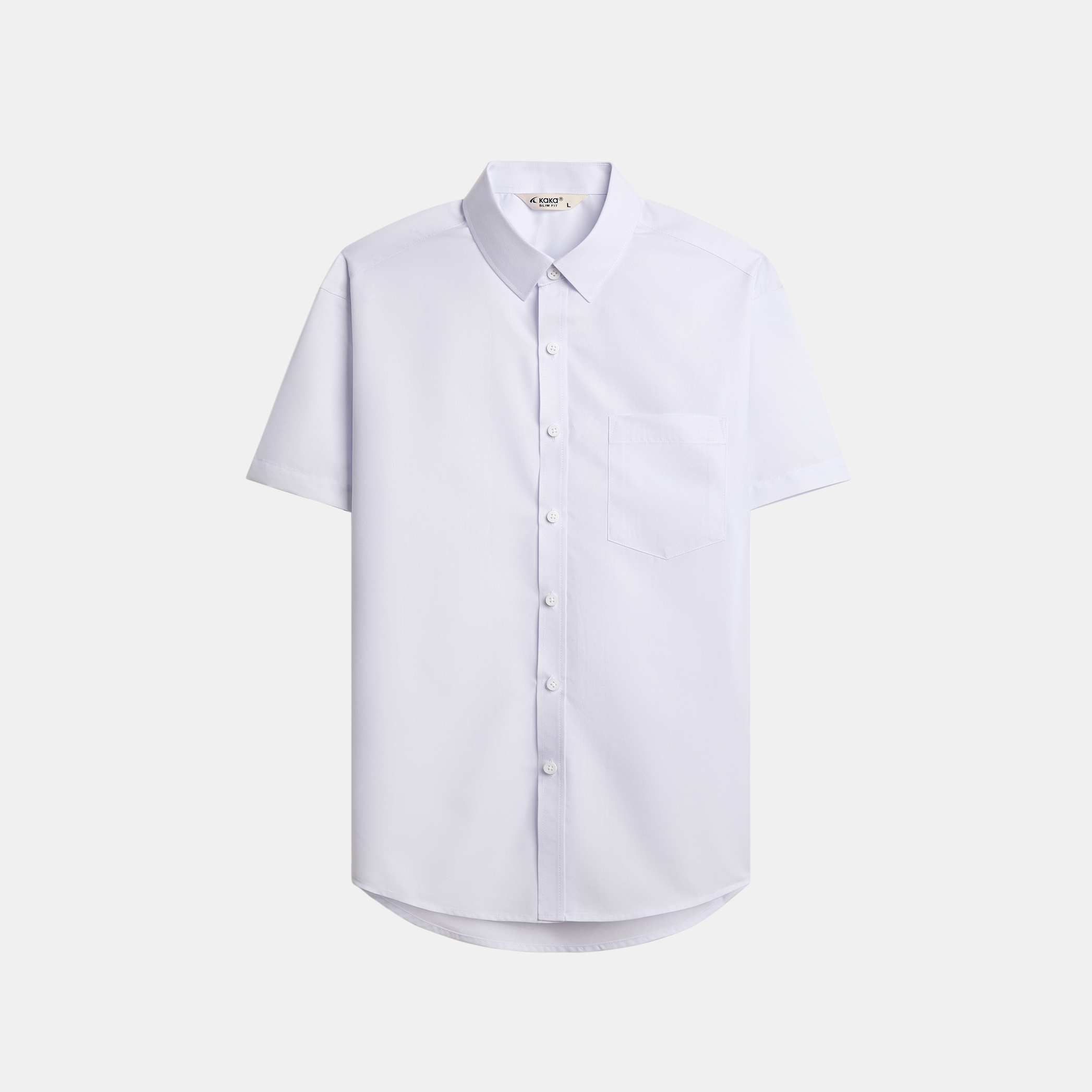 Áo Sơ Mi Nam Trắng Trơn S49 - Form Slimfit - Vải Bamboo