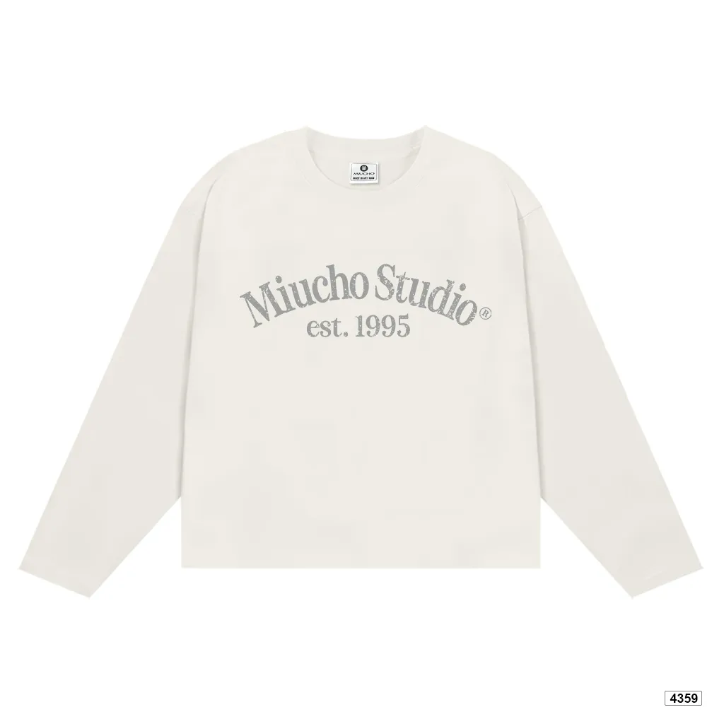 Áo thun nữ form boxy tay dài cổ tròn in chữ Miucho 4359_thumbnail_9