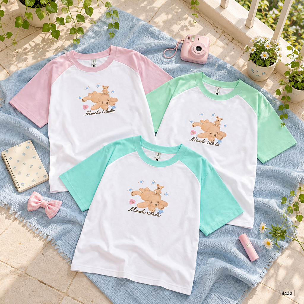 Áo baby tee form ôm nữ lovely bear Miucho 4432_thumbnail_7