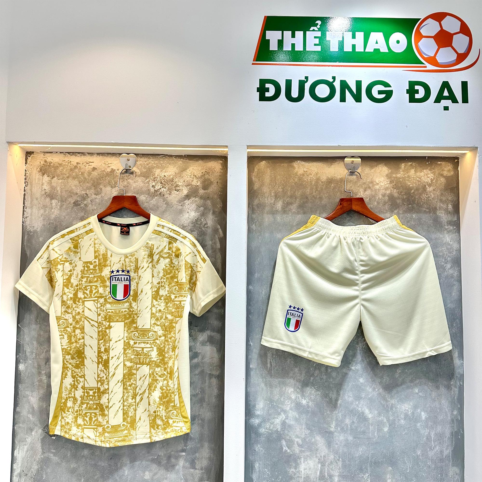 Quần Áo Bóng Đá ĐT Ý Kem 2026 Thun Mè Thoáng Khí Thể Thao Đương Đại_thumbnail_6