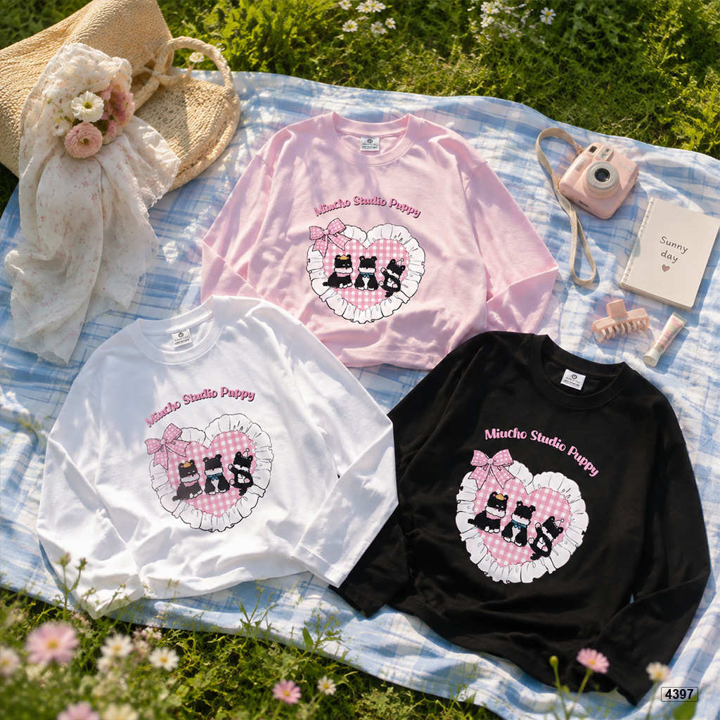Áo thun tay dài nữ puppy love form boxy Miucho 4397_thumbnail_7